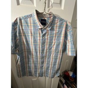 Tommy Bahama Men's Short Sleeve Button-Up Shirt Cotton Silk Striped XXL